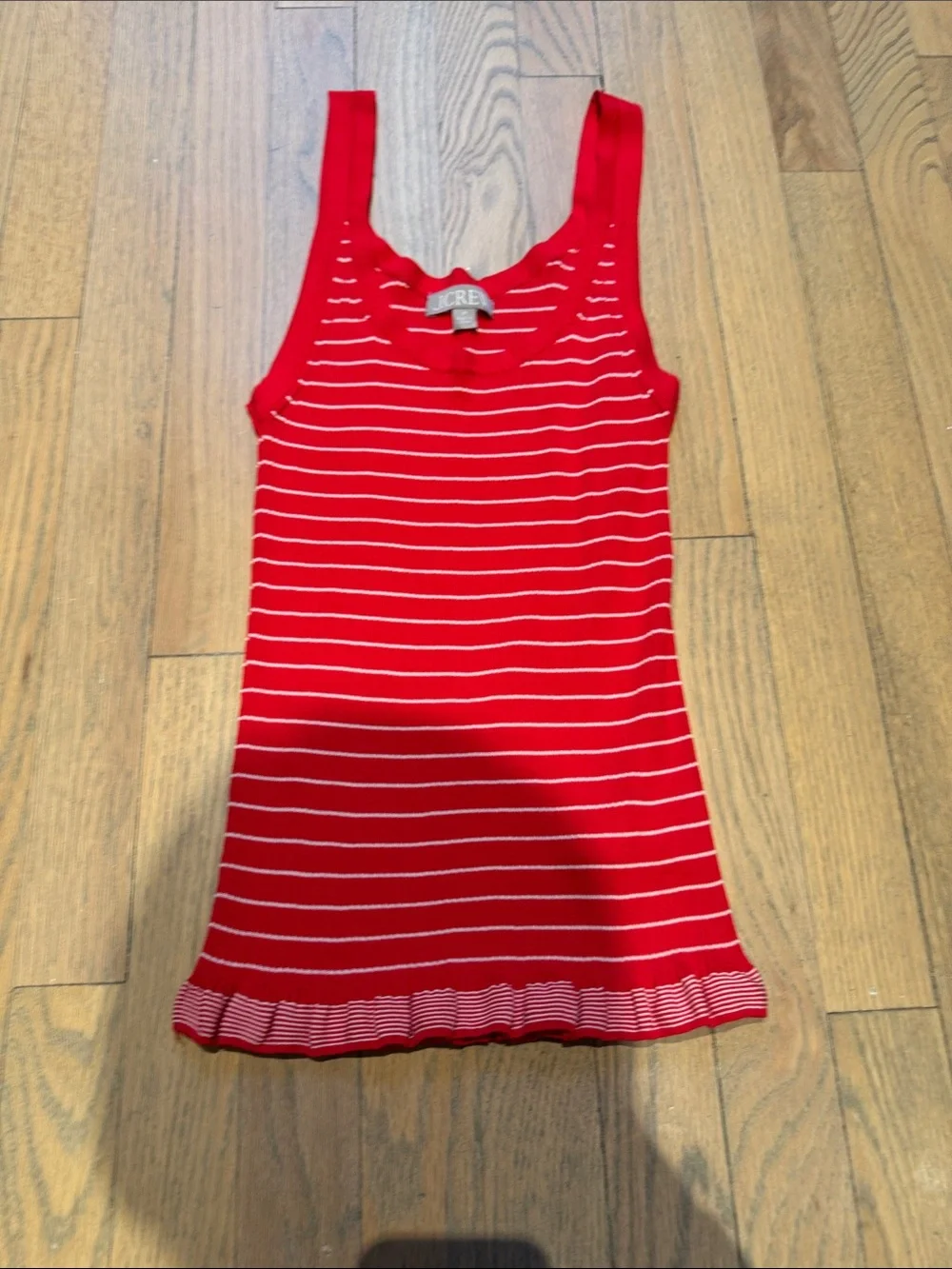 J. Crew Red & White Striped Tank